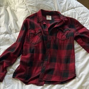Levi’s Red and Black Plaid Button-Up Shirt